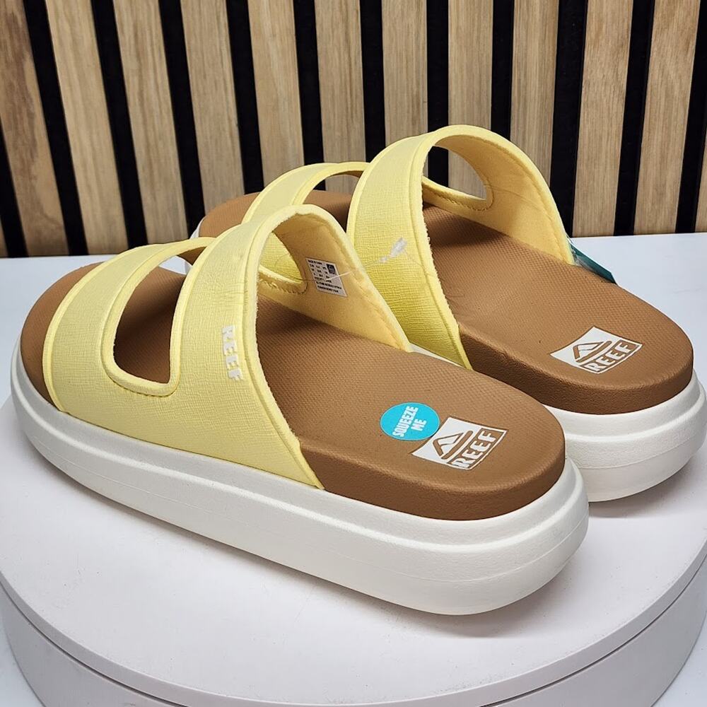 NEW - REEF Cushion Bondi 2 Bar Women’s Platform Sandals Pale Banana Size 8 - Picture 4 of 8